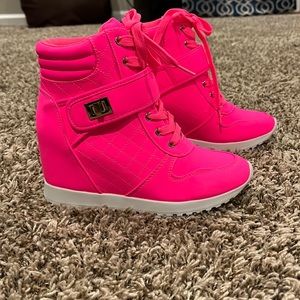 Neon Pink Sneakers